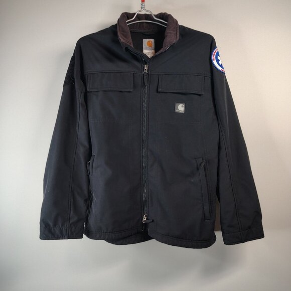 Carhartt Jacket Mens Medium Regular Black J176 Nylon EMT Medic Coat - Picture 1 of 15